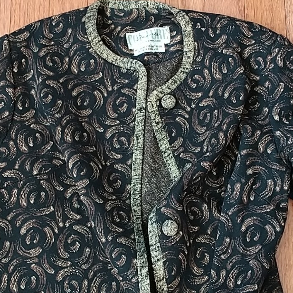 Couture Imports Vintage Black/Gold Jacket M - Picture 15 of 15